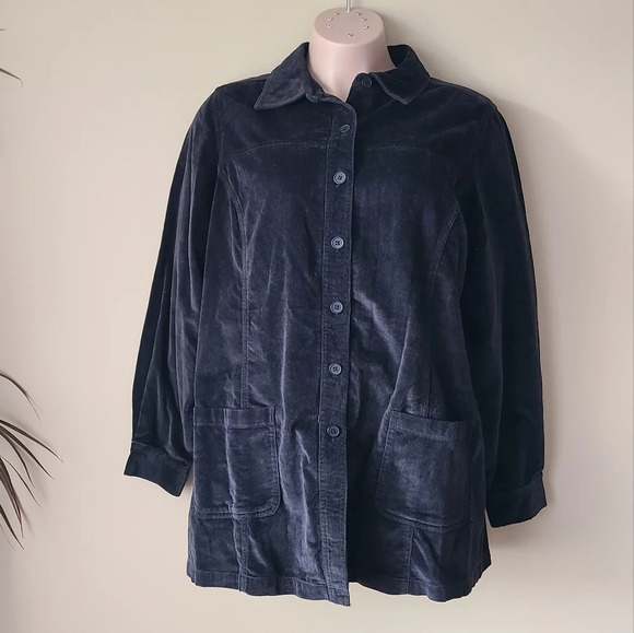 NWT Venetzia Jeans Clothing.corduroy shirt jacket sz.22-24 women's soft unlined - Picture 2 of 12